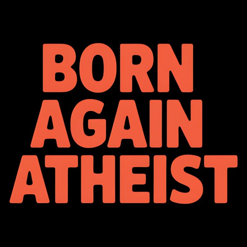 Mutige Wiedergeburt Atheistisches Statement-Design