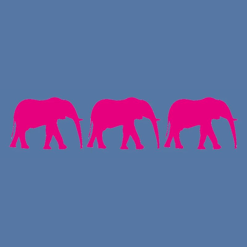 Pink elephants in a repeating pattern