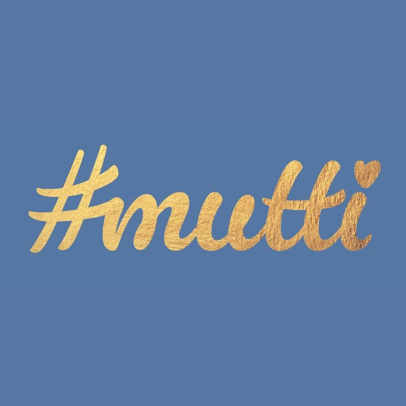 Hashtag Mutti Muttertag Gold Herz Mama Mami Luxus