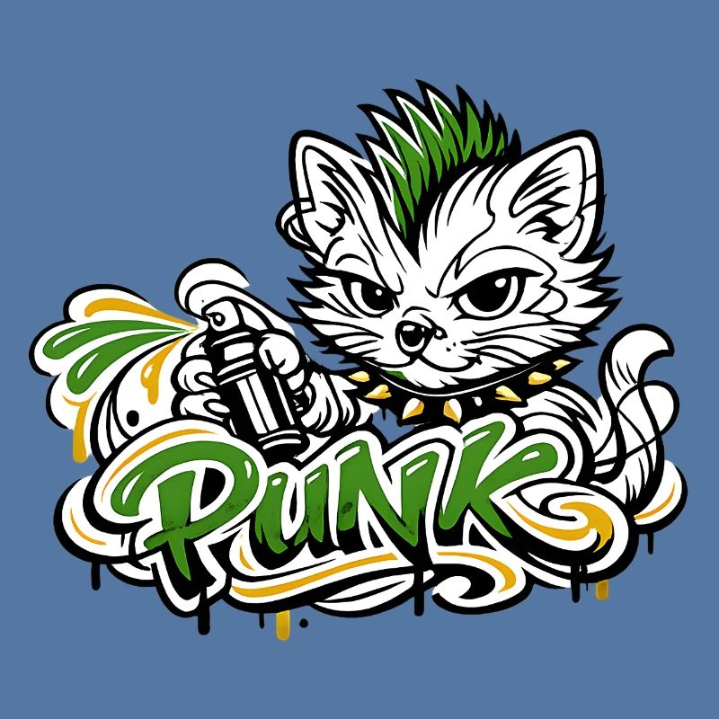 Punkkatz Graffiti Mohawk