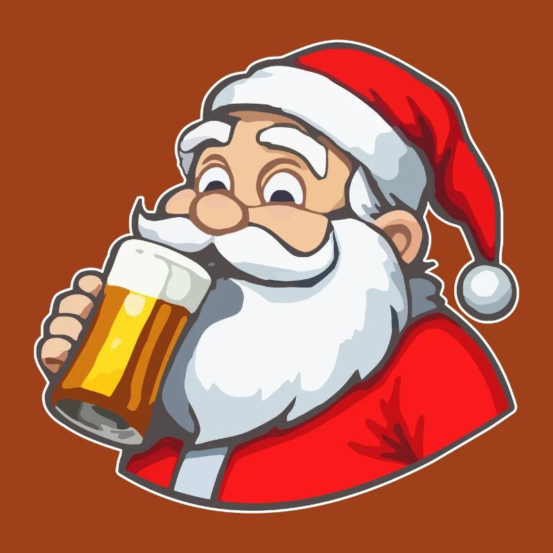 Weihnachtsmann mit Bier