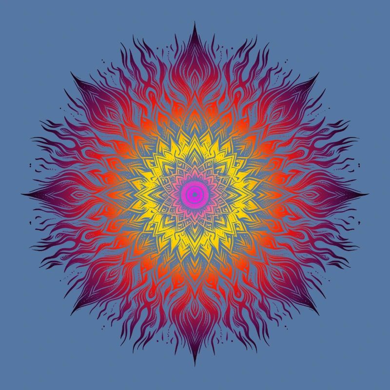 Mandala de feu psychédélique