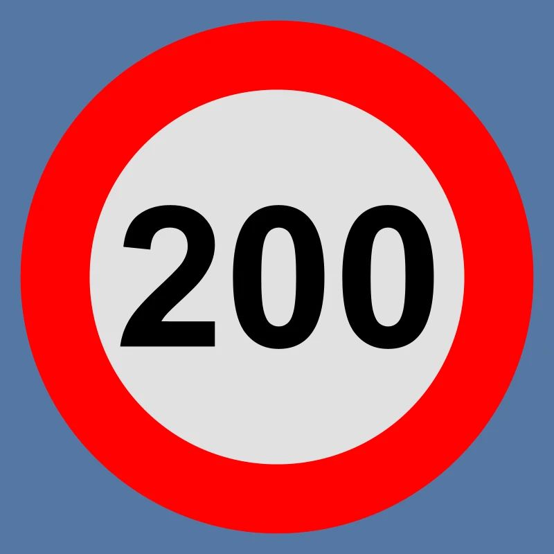 Geschwindigkeitsbegrenzung 200 km/h
