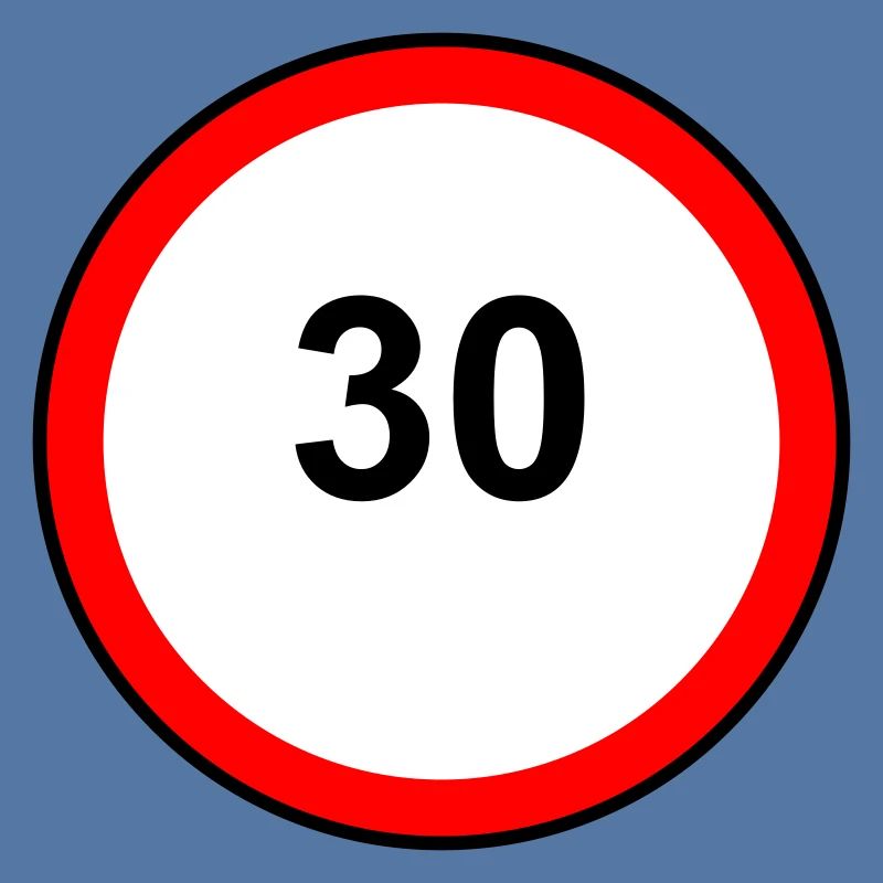 Tempo 30 Schild Muster