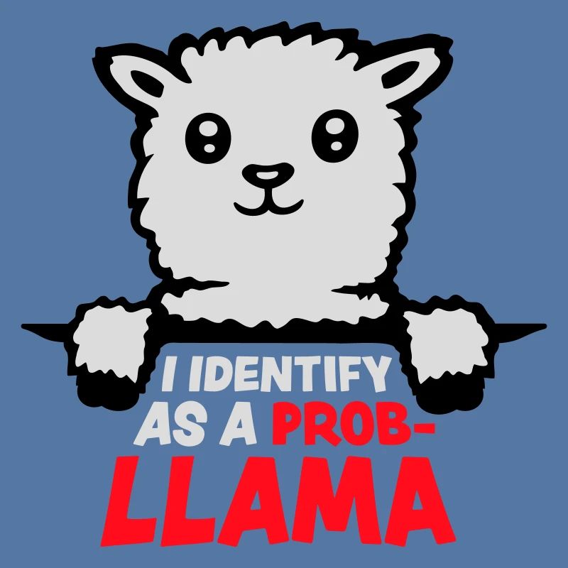 Je m’identifie comme un probllama Cool Lama Problem Spruch