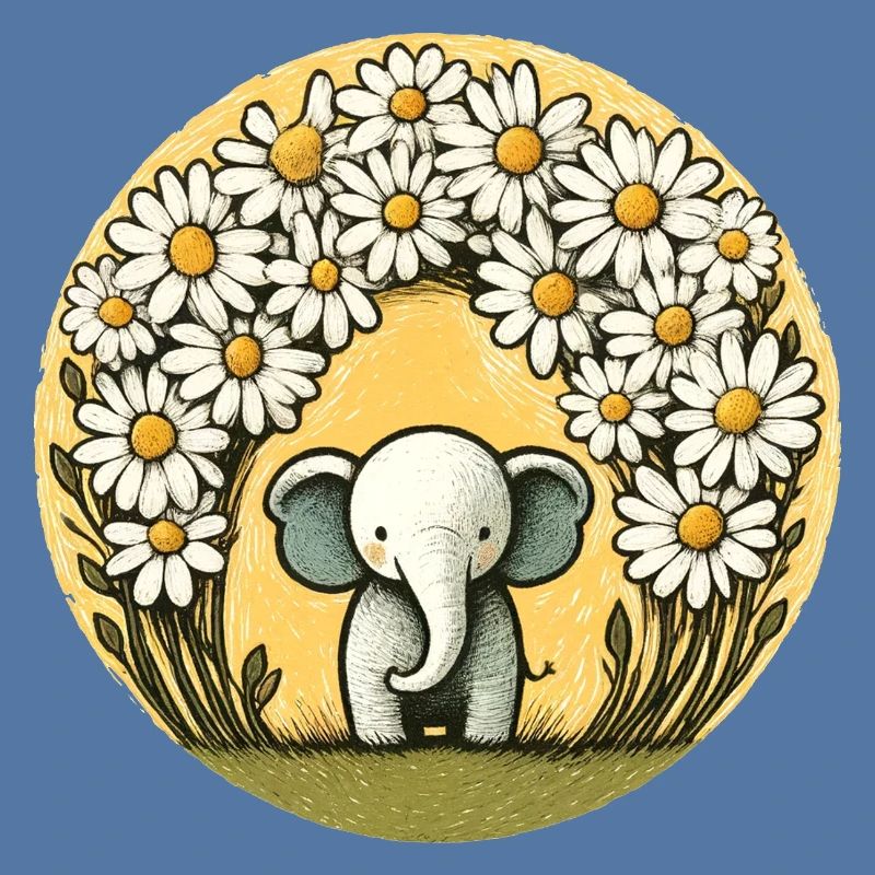 Elefant im Gänseblümchen-Ring