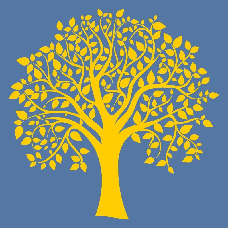 Silhouette de base jaune à imprimé Jumbo Tree