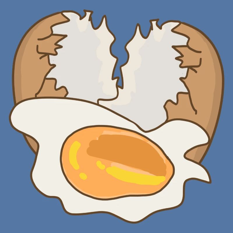 Mirror with eggshell
