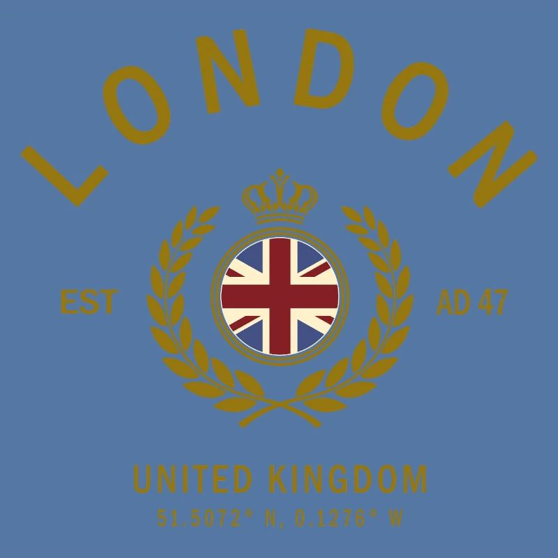 Écusson Londres Drapeau UK doré