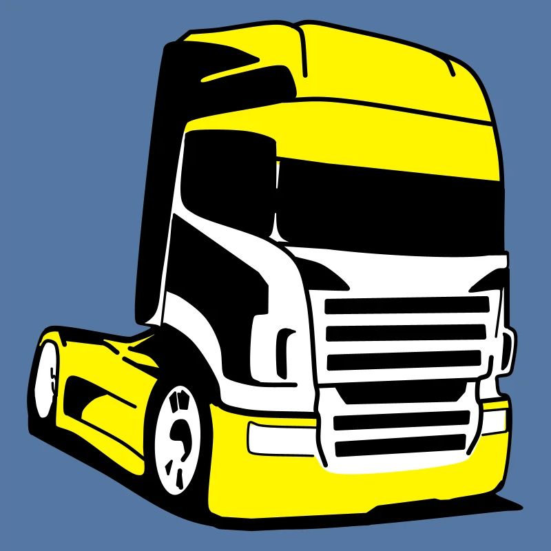 Gelber Lkw Pop-Art