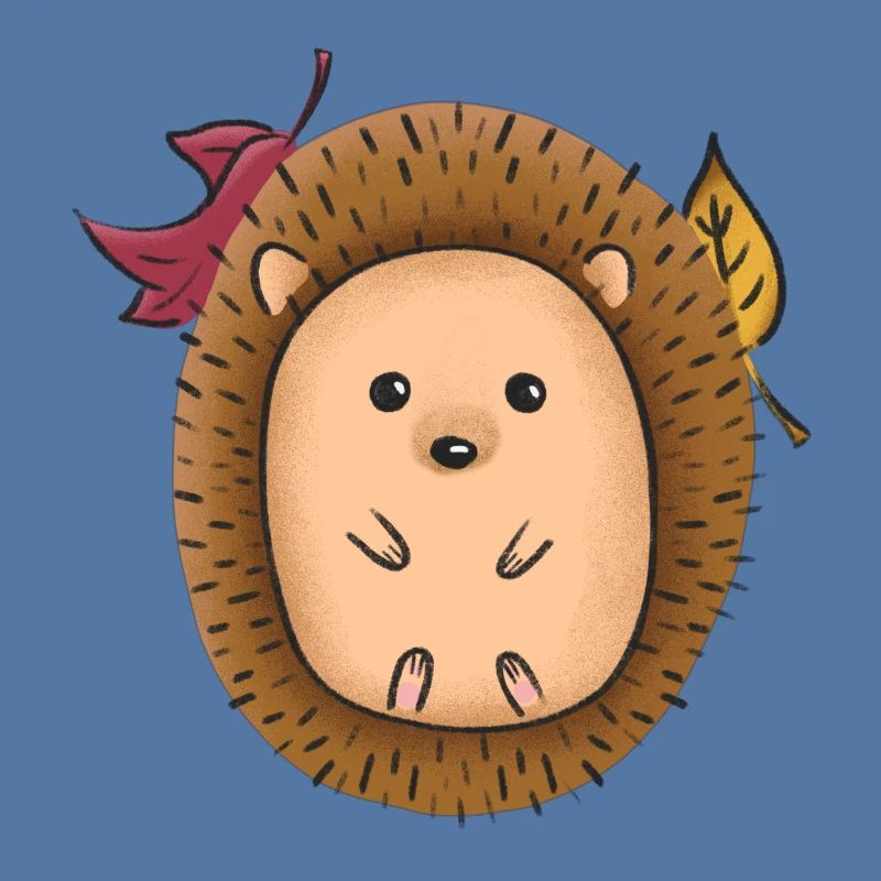 Igel im Herbstlaub