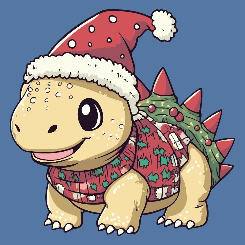 Dinosaur stegosaurus Christmas Xmas
