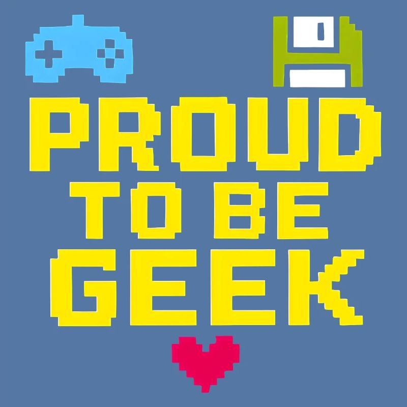 Stolzer Retro-Pixel-Geek