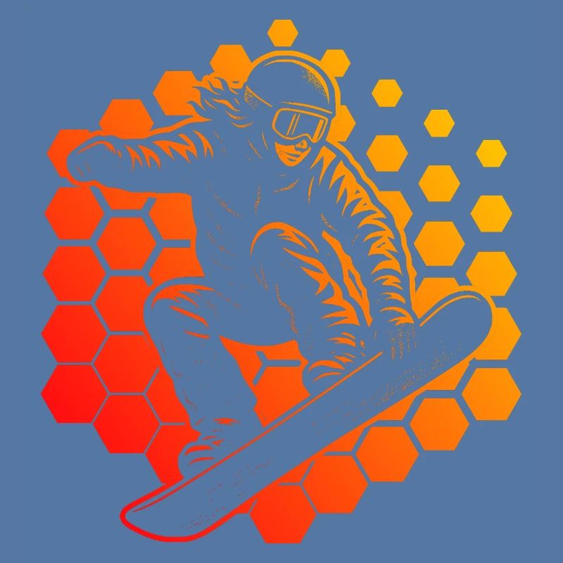 Conception vintage de snowboard pour snowboard
