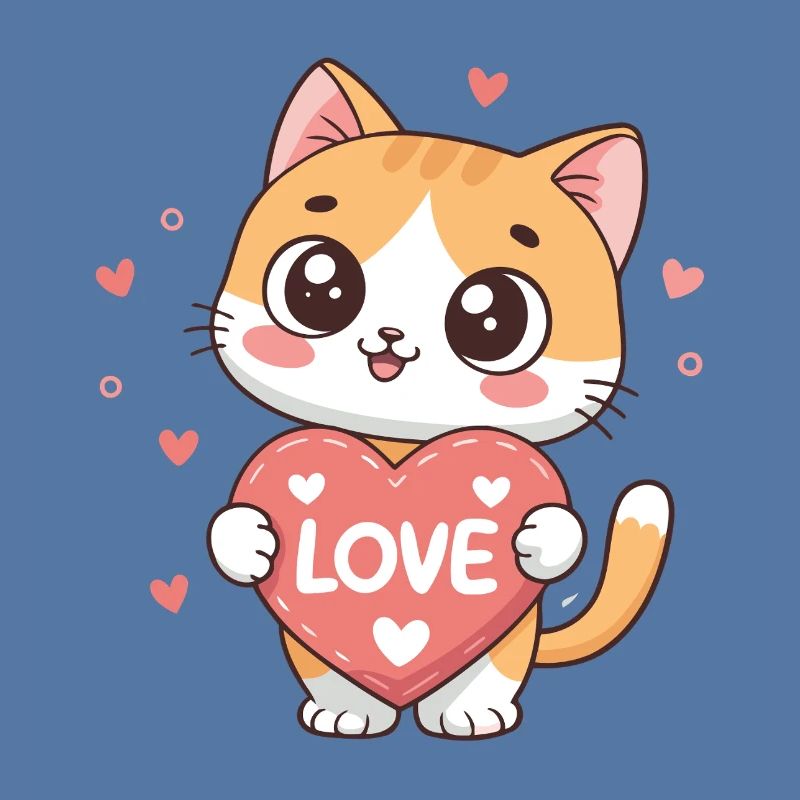 Süßes Kätzchenherz LIEBE