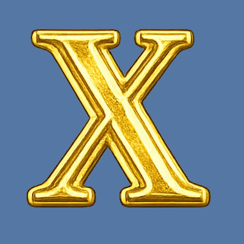 Emblème du X doré