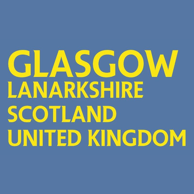 Glasgow – Scotland Textdesign