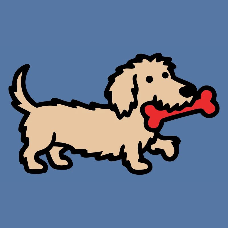 Dessin dessiné Terrier Doodle Bone