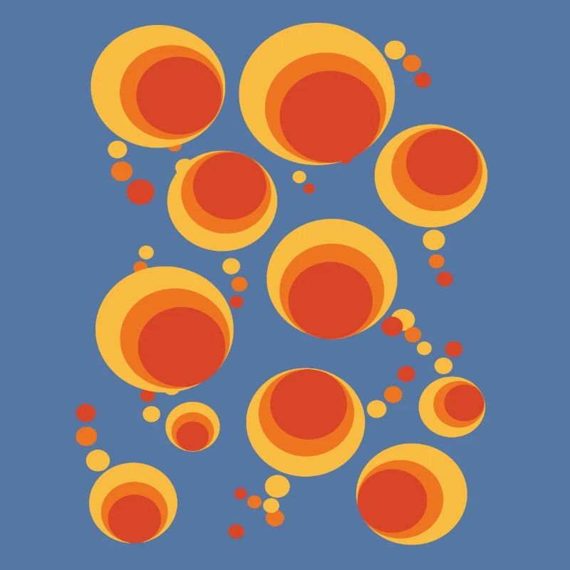 50's 60's Polka Dot Circle Style Pattern