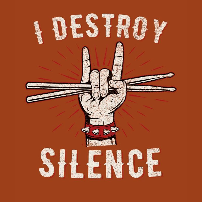 Graphique de la main du batteur I Destroy Silence