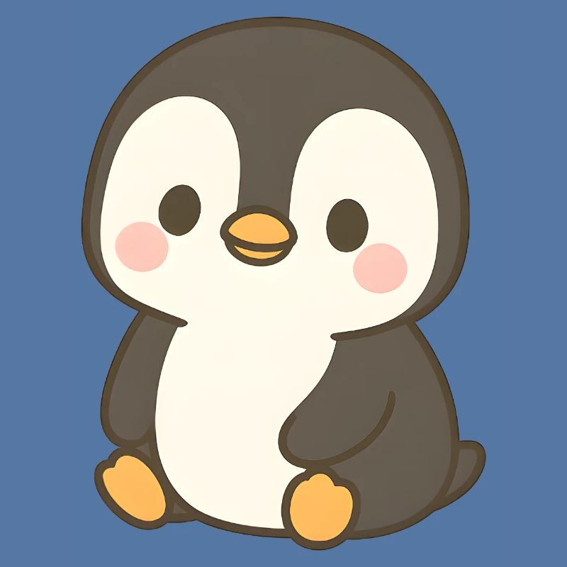 Charming Penguin with Blush