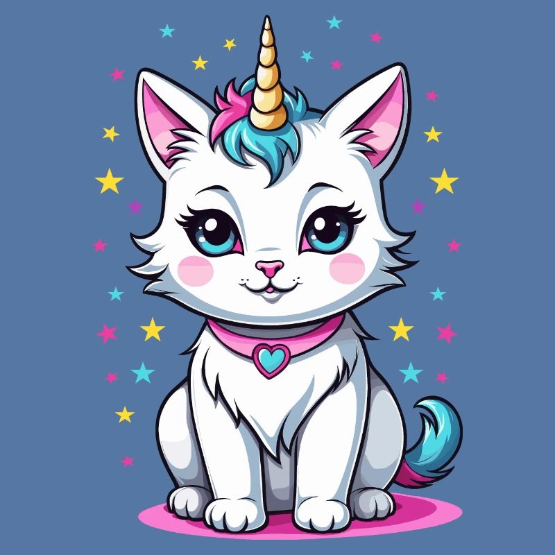 Licorne chat mignon