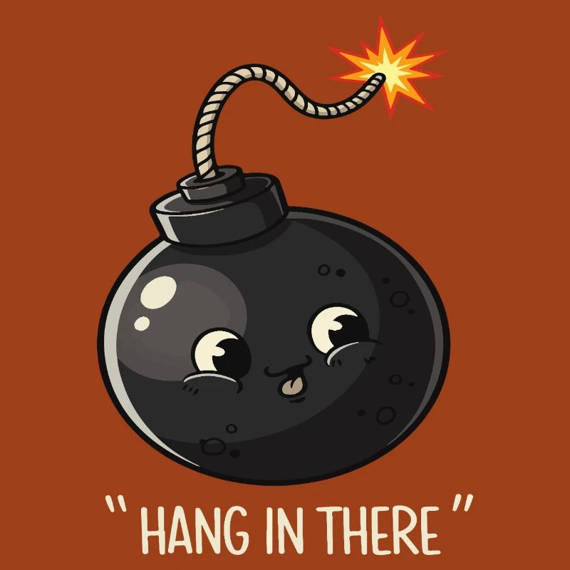 Kawaii Exploding Bomb Comic Design