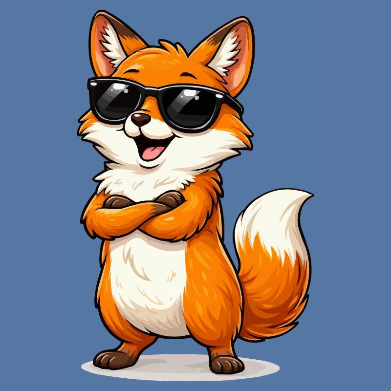 Cooler Fuchs mit Sonnenbrille