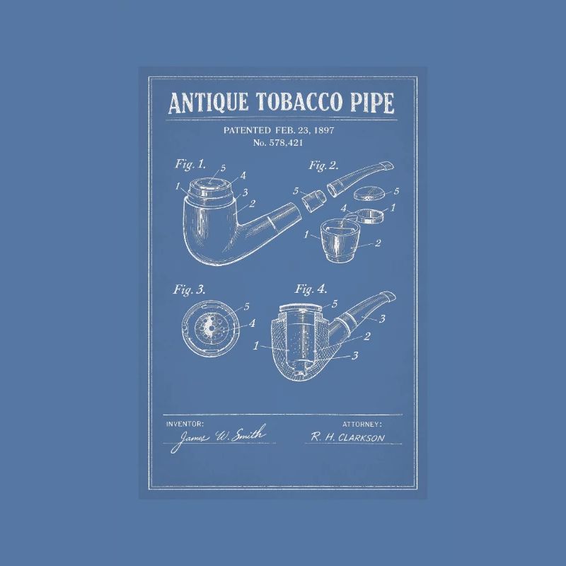 Plan de pipe à tabac ancienne