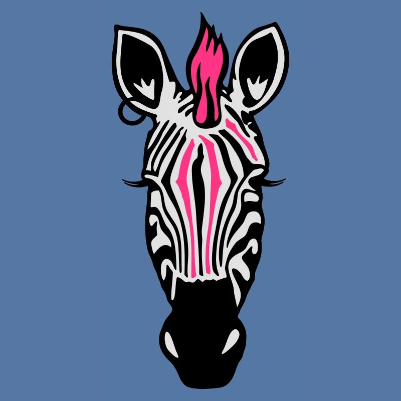 Zebra Punk mit Ohrring