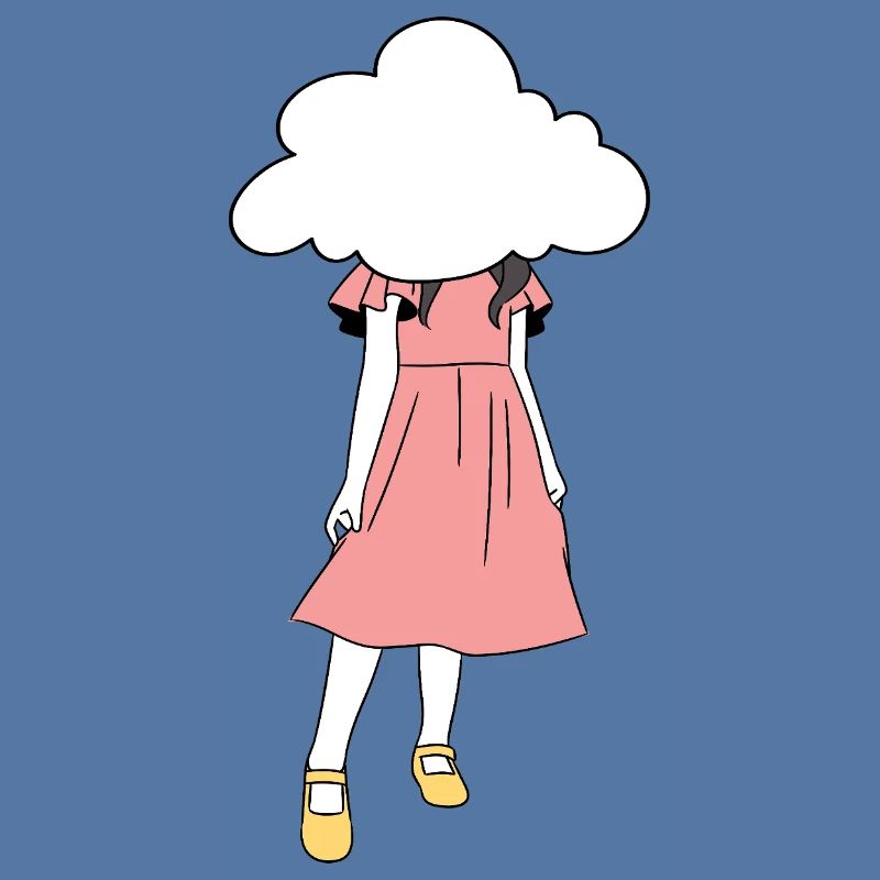 Kopf in den Wolken