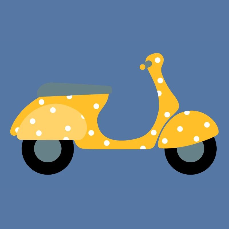 Scooter Dots Yellow Pattern Points Holiday Summer Fun