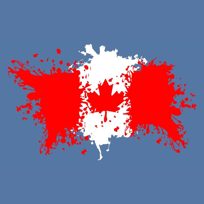 Éclaboussure de couleurs du drapeau canadien