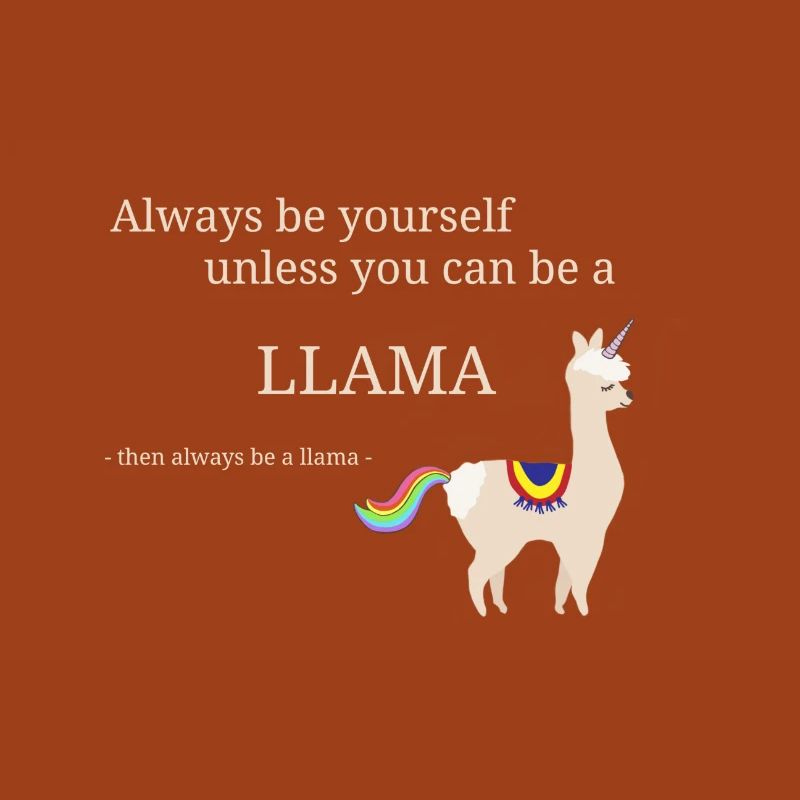Lama Einhorn mit coolem Spruch