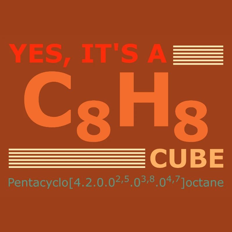 C8H8 Cubane – Yes it's a Cube retro Chemie
