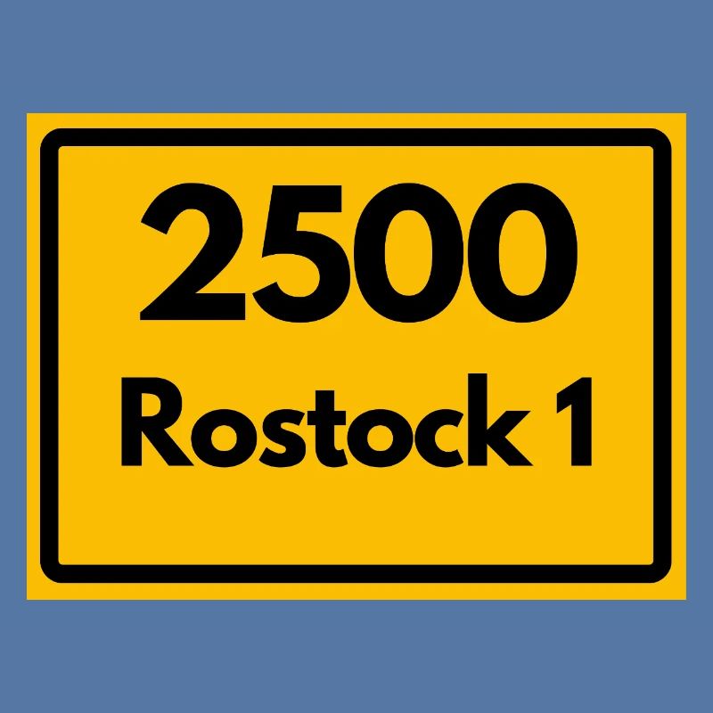 OLD POSTCODE POSTCODE RETRO 2500 ROSTOCK 1 HEIMAT