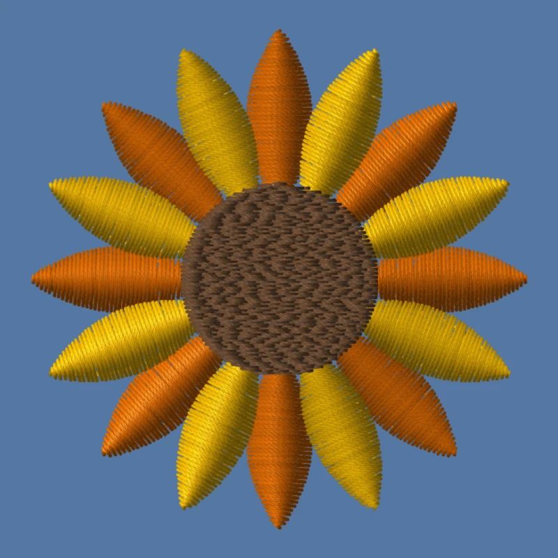 Sonnenblume bestickt