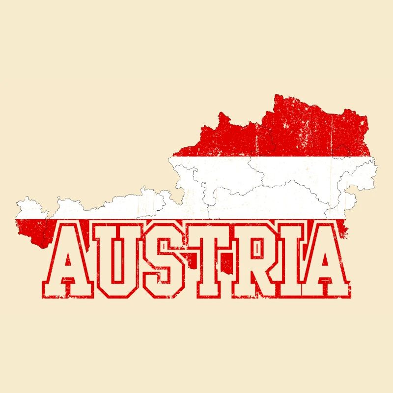 Austria Flag Map Wordmark