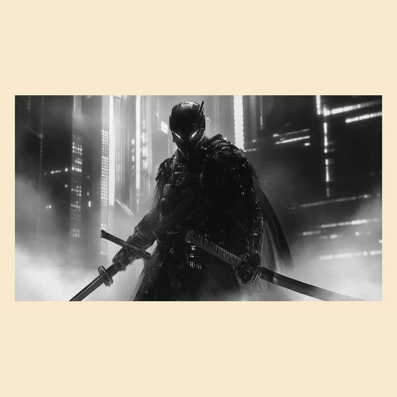 Urban Samurai in Black Shadow