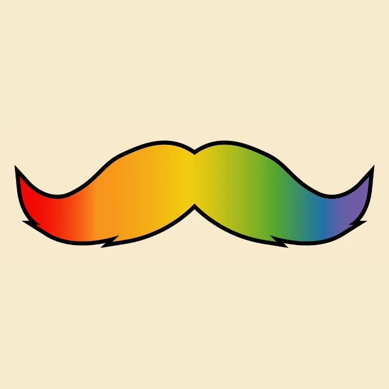 Regenbogen Bart queer schwarz
