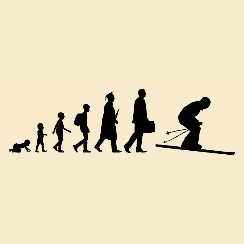 Skifahrer Evolution