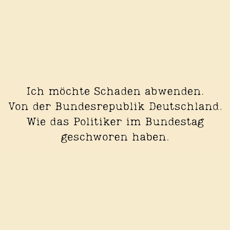 Ich möchte Schaden abwenden.