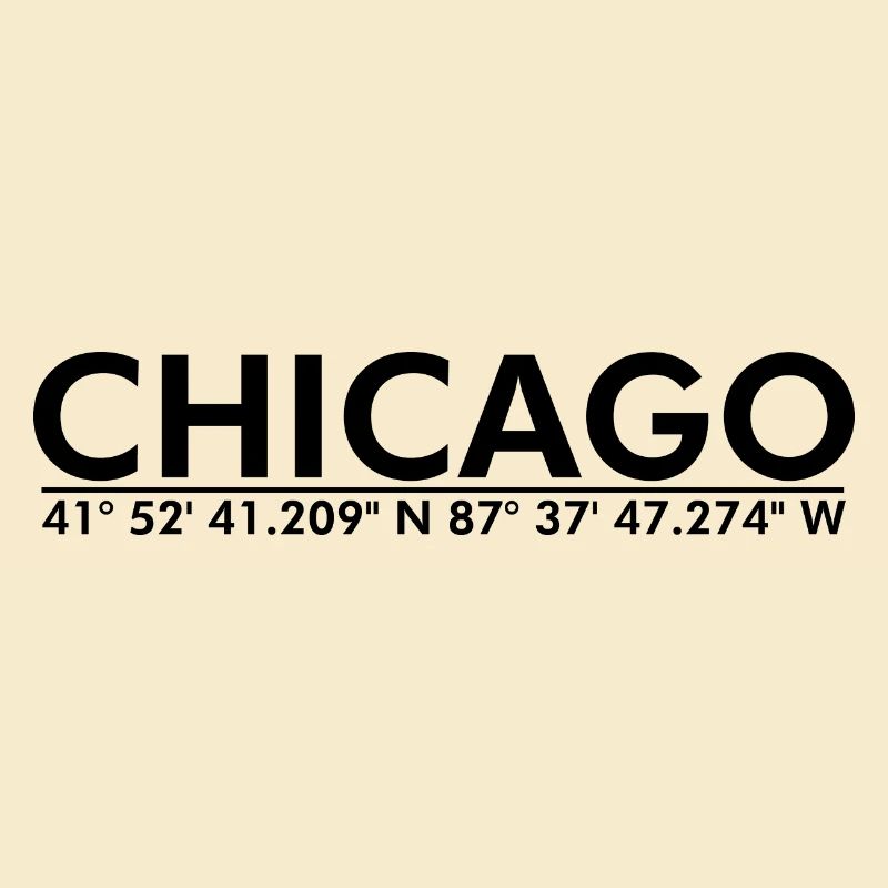 Chicago Coordinates Conception de T-shirts