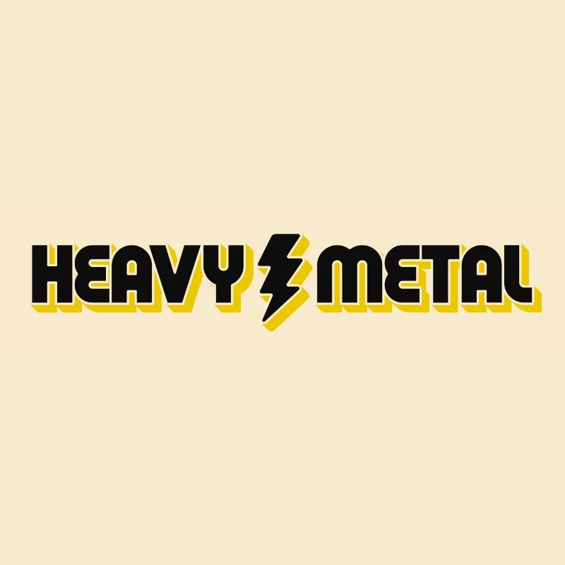 Conception de logo de métal lourd éclair audacieux