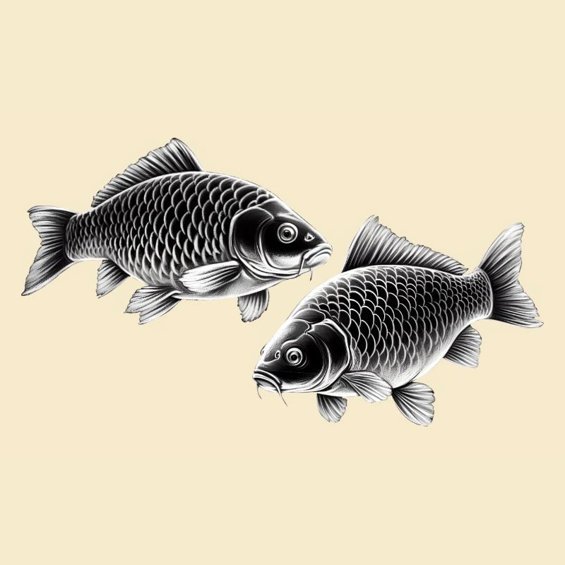 Carp chalk drawing