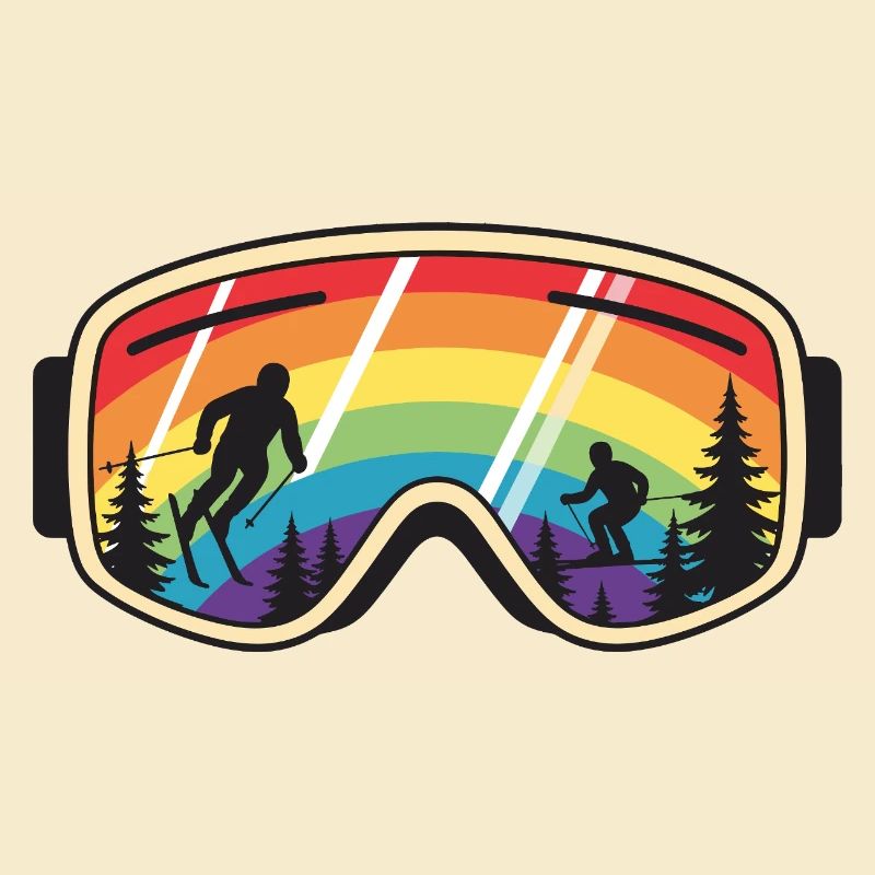 Skibrille Regenbogenberg
