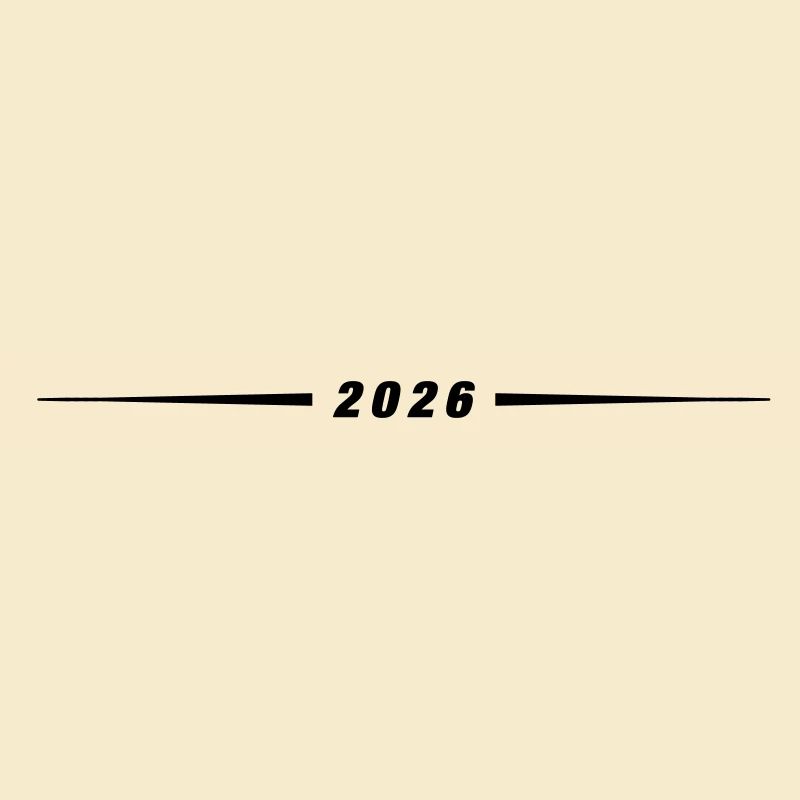 2026 Jahr Linie