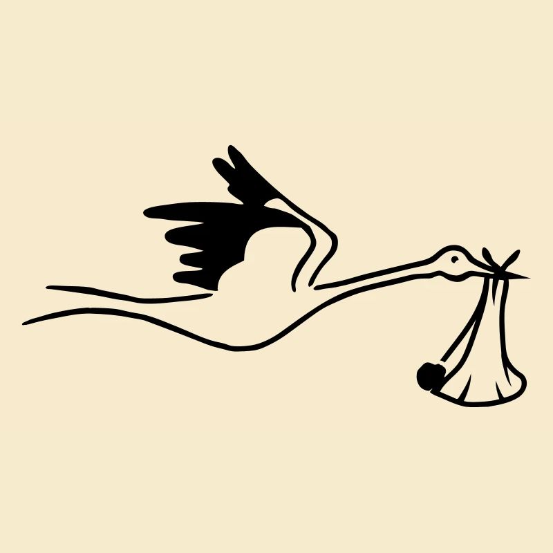 Stork with Baby