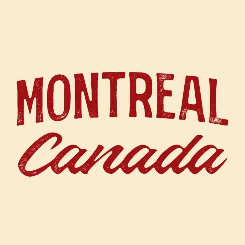 Montreal Canada Vintage Script