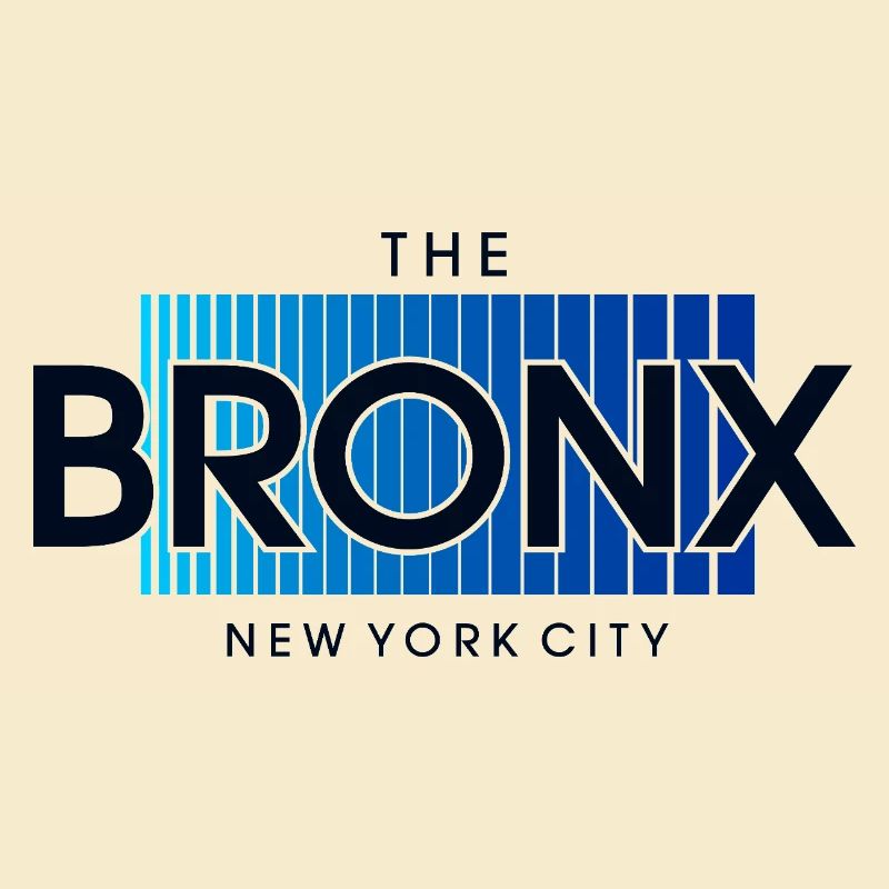 Bronx Skyline Blau Farbverlauf